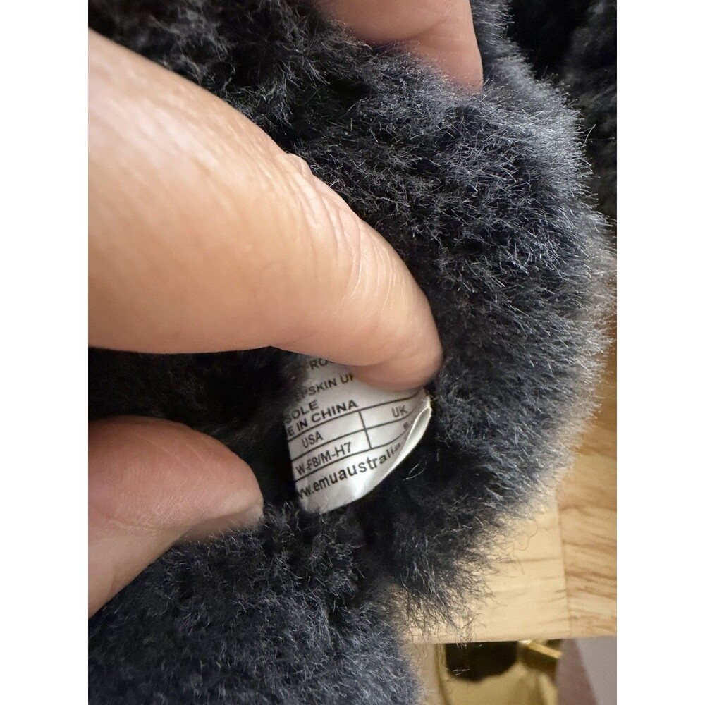 EMU Mayberry Charcoal Gray Sheepskin Slippers Size 7 New NWOB - Picture 11 of 12